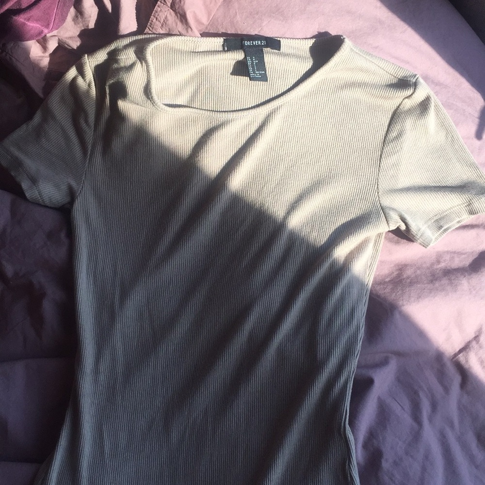 Tan short sleeve bodysuit
